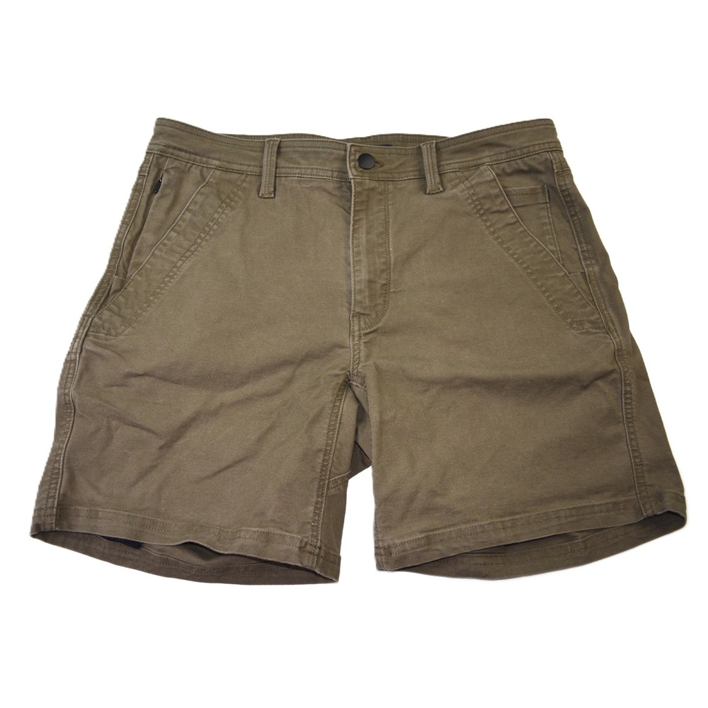 Proof Nomad Shorts Mens 32 Olive Green TruTemp 365 Stretch Performance 7 Inseam